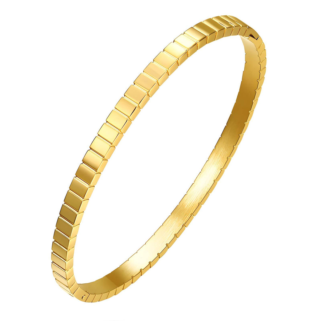 18K Gold Segmented Bangle Bracelet