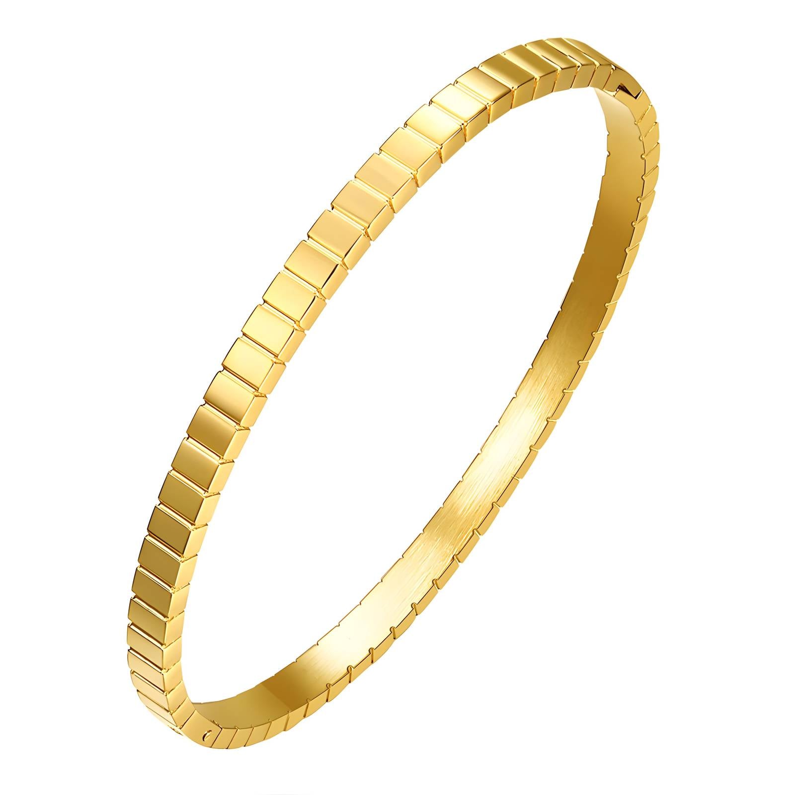 18K Gold Segmented Bangle Bracelet