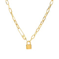 18K Gold Padlock Love Necklace