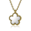 18K Gold Flower Pendant Necklace