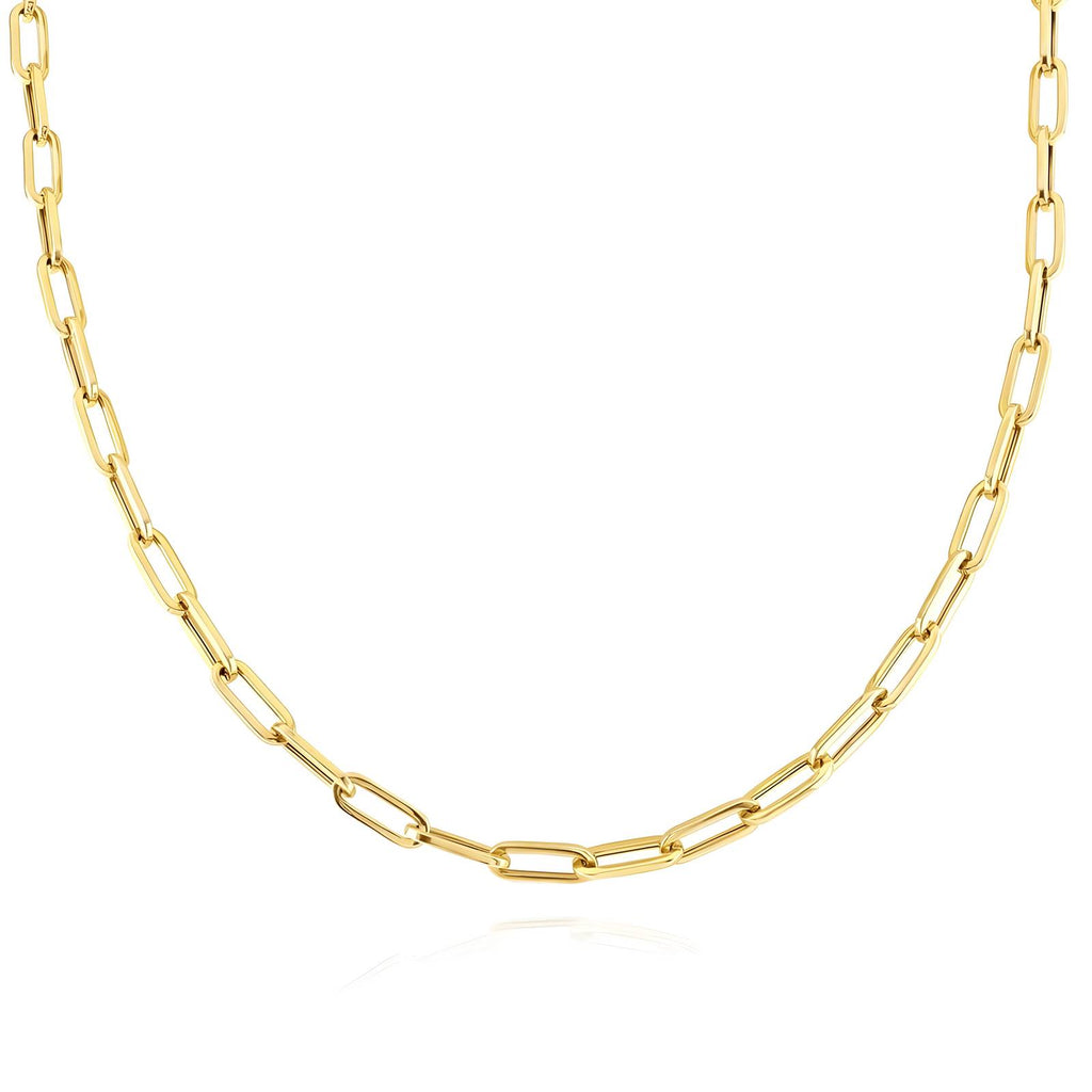 18K Gold Plated Paper Clip Necklace