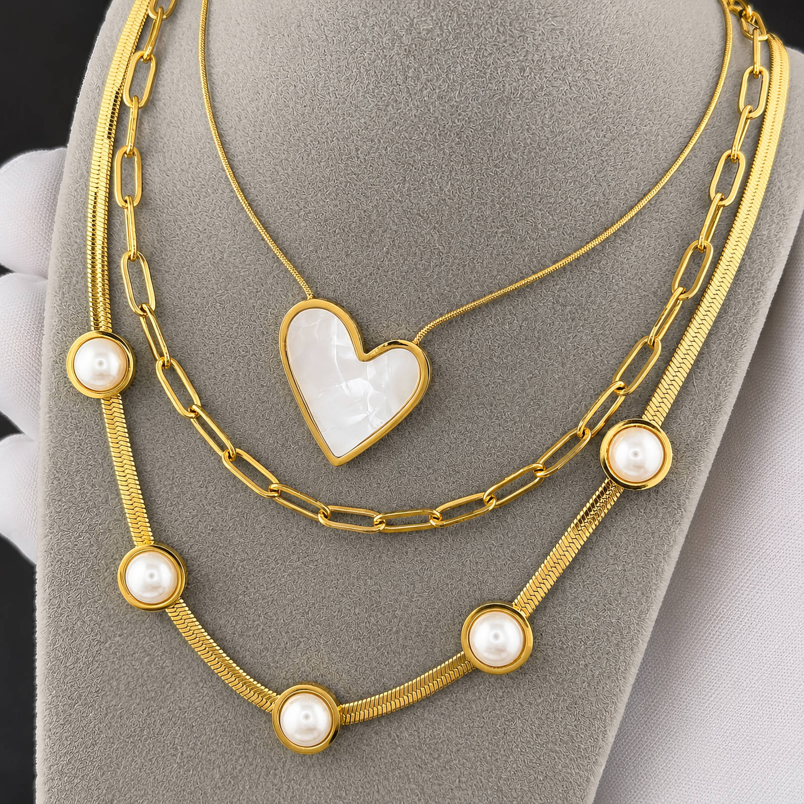 18K Gold Plated Paper Clip Necklace